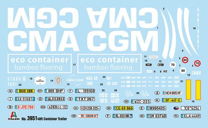 PLATZ 1/24 Scale Container Trailer Model Kit for Collectors