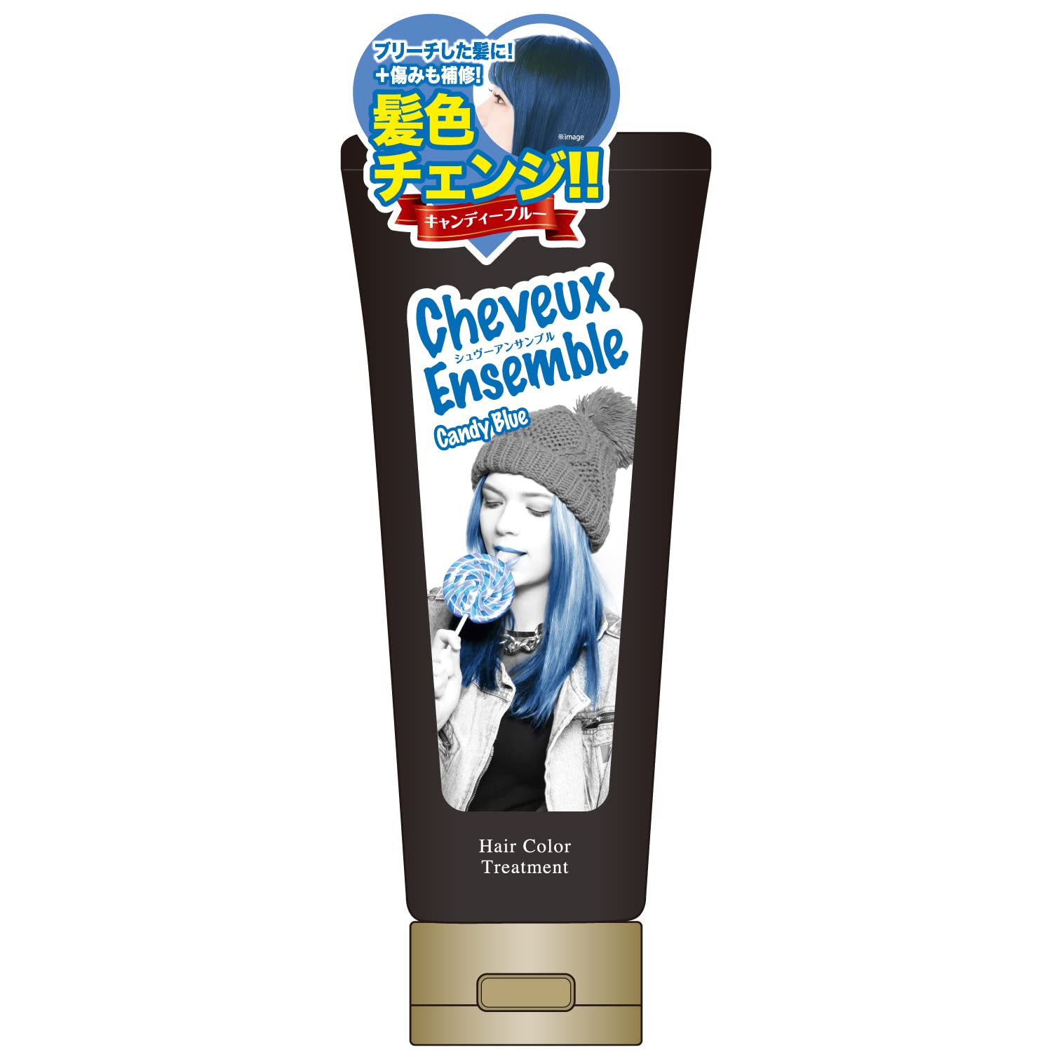 シュヴーアンサンブル Hair Color Paste Treatment Candy Blue 200g