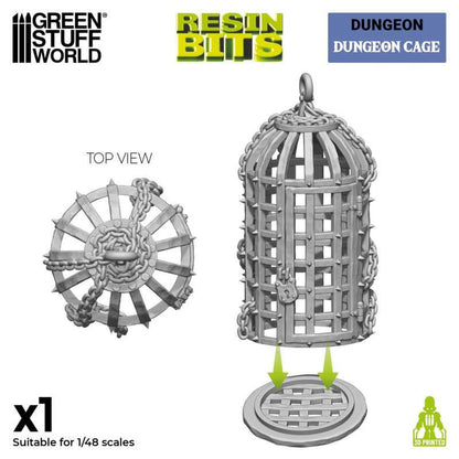 Green Stuff World 1/48 Dungeon Cage 3D Printed Model Kit