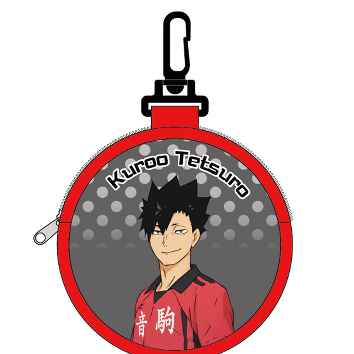 K Company Haikyuu!! Round Carabiner Pouch with Neoprene Black 10cm