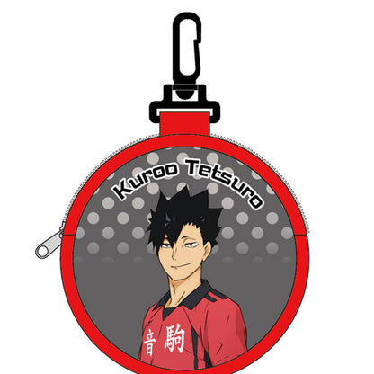 K Company Haikyuu!! Round Carabiner Pouch with Neoprene Black 10cm