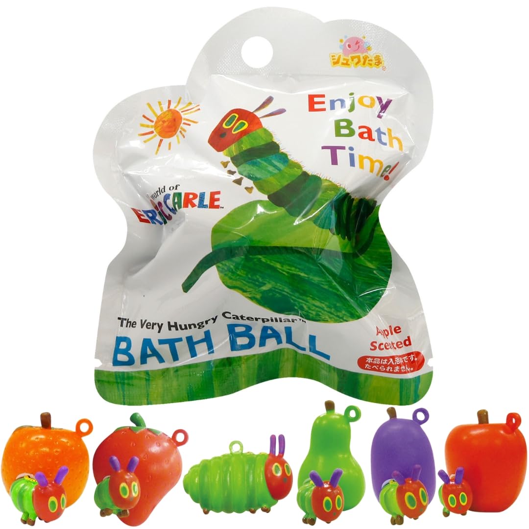 Santan Character Hungry Caterpillar Bath Ball with Apple Scent