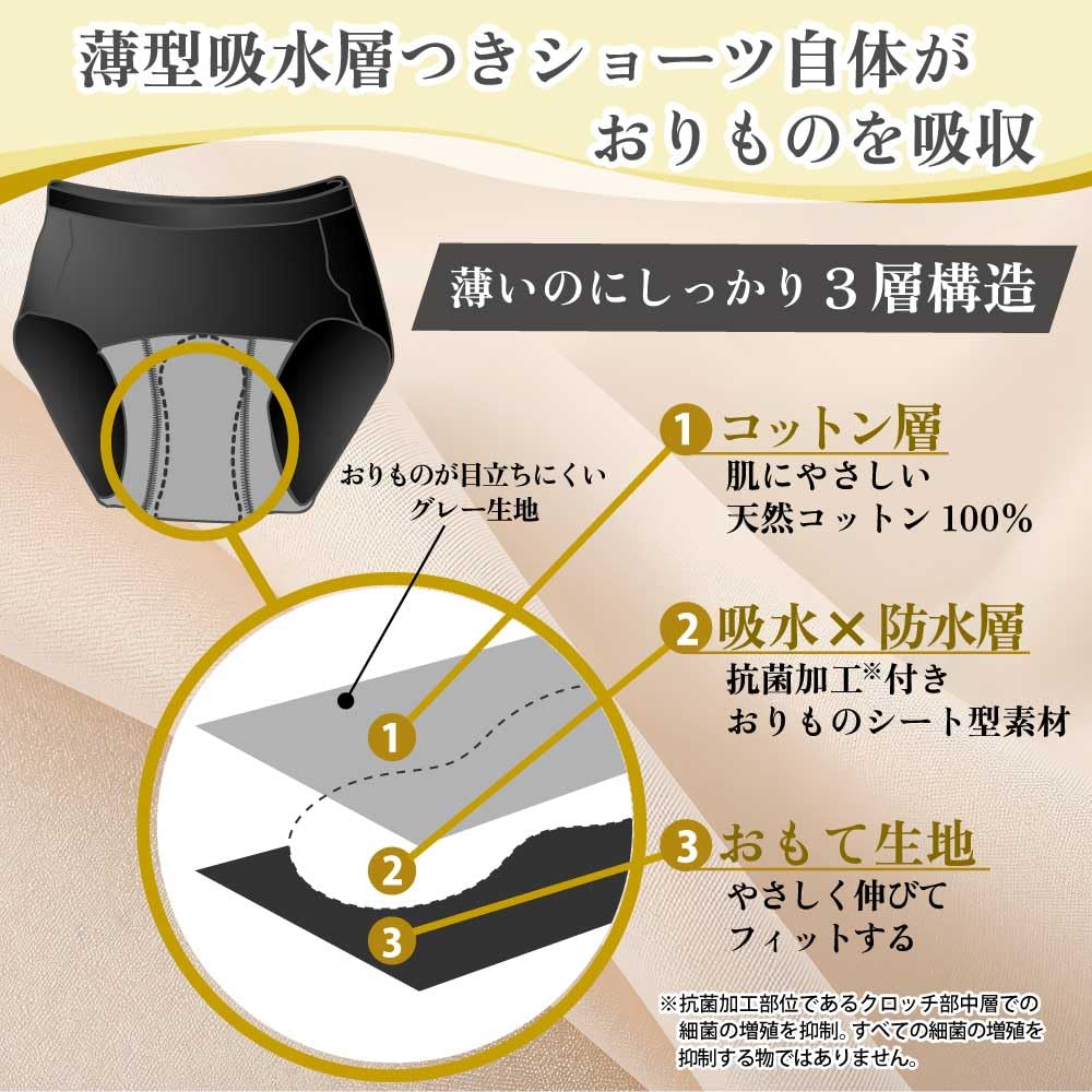 Sarasaty Cotton 100 Absorbent Underwear M Natural Cotton Comfortable Fit