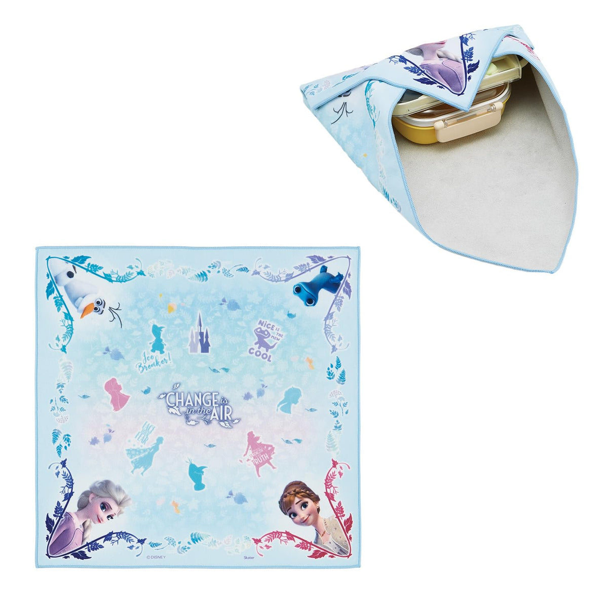 Skater Lunch Wrap Cloth Easy to Use Frozen 2 Design