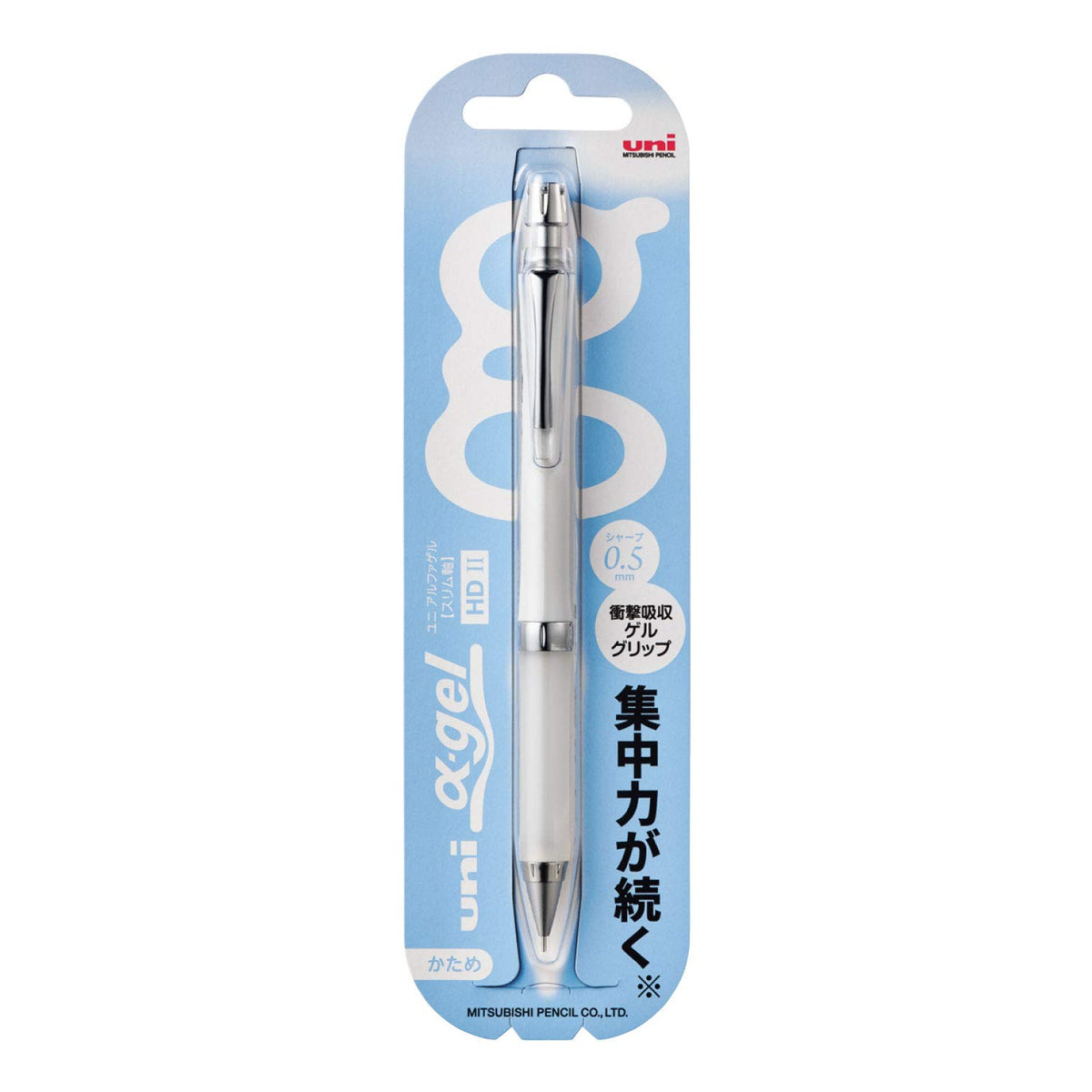 Mitsubishi Pencil Uni Alpha Gel Mechanical Pencil Firm 0.5 White