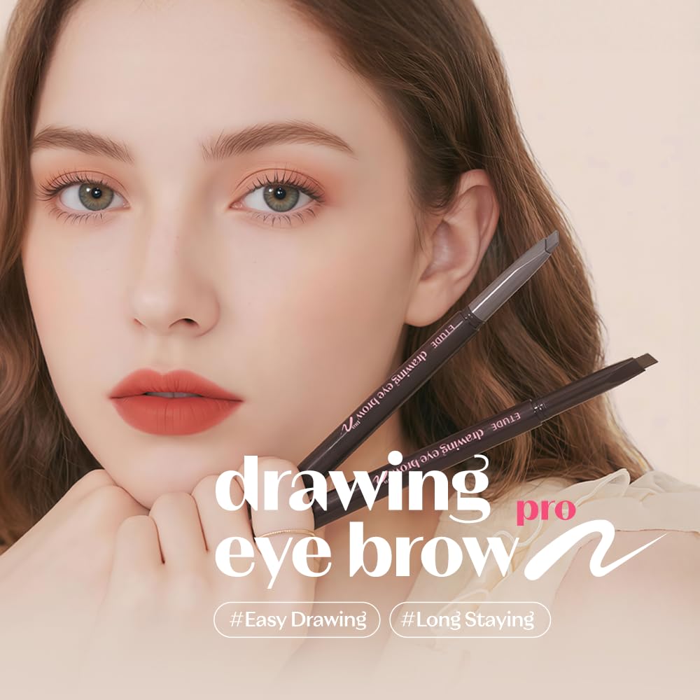 ETUDE Drawing Eyebrow Pencil Pro Gray 0.25g with Built-in Brush