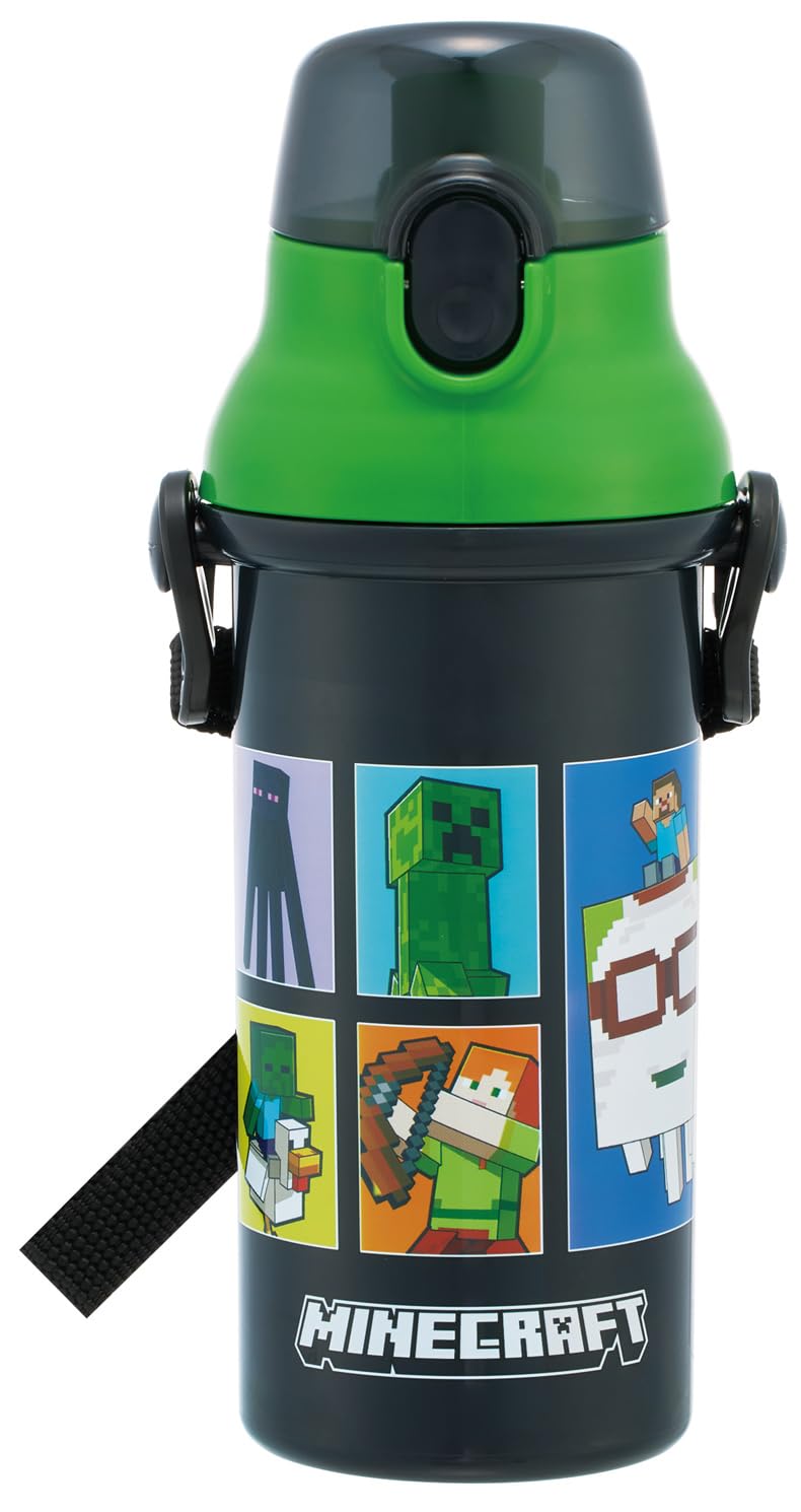 Skater Kids Water Bottle with One-Push Open 480ml