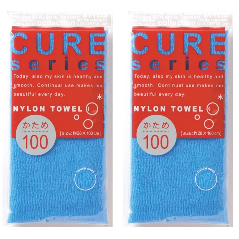 Ohe Nylon Towel Set 28cm x 100cm Firm Texture Blue