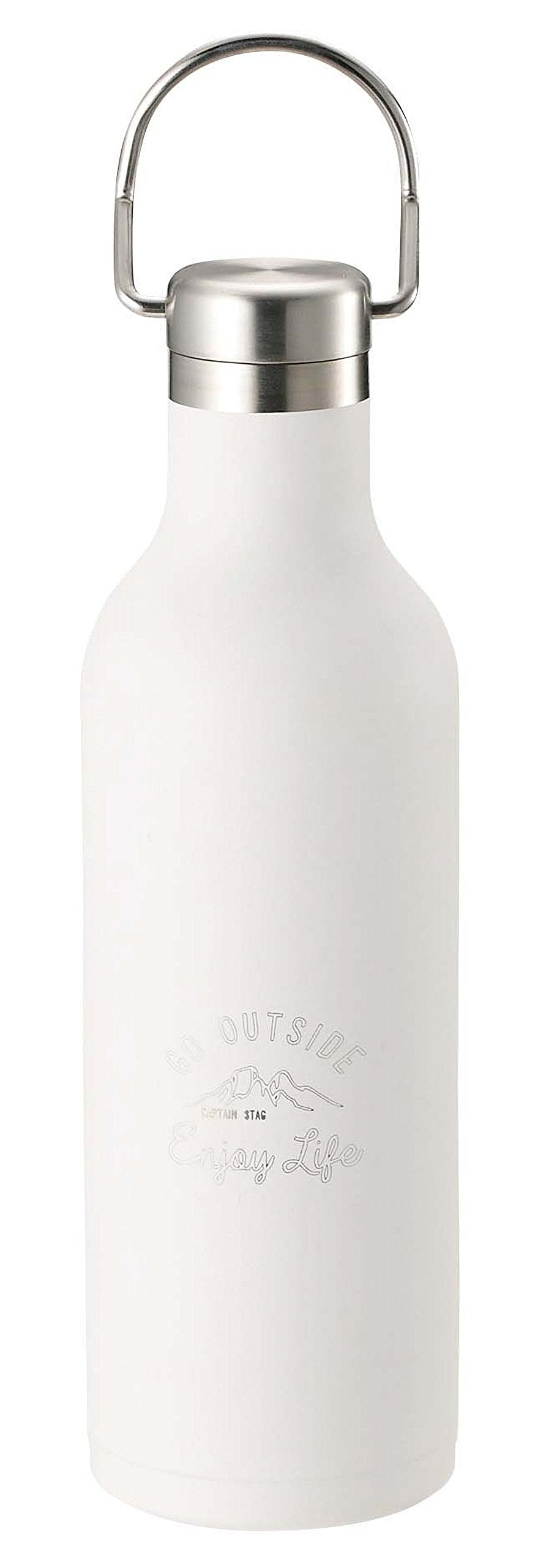 CAPTAIN STAG Monte Hanging Bottle 480ml White for Outdoor Use