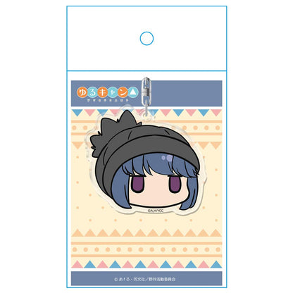 azumaker Shima Rin Face Stamp Keychain High Botchi Version