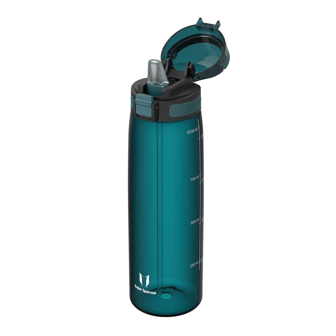 Super Sparrow Water Bottle 1L BPA-Free Tritan with Straw