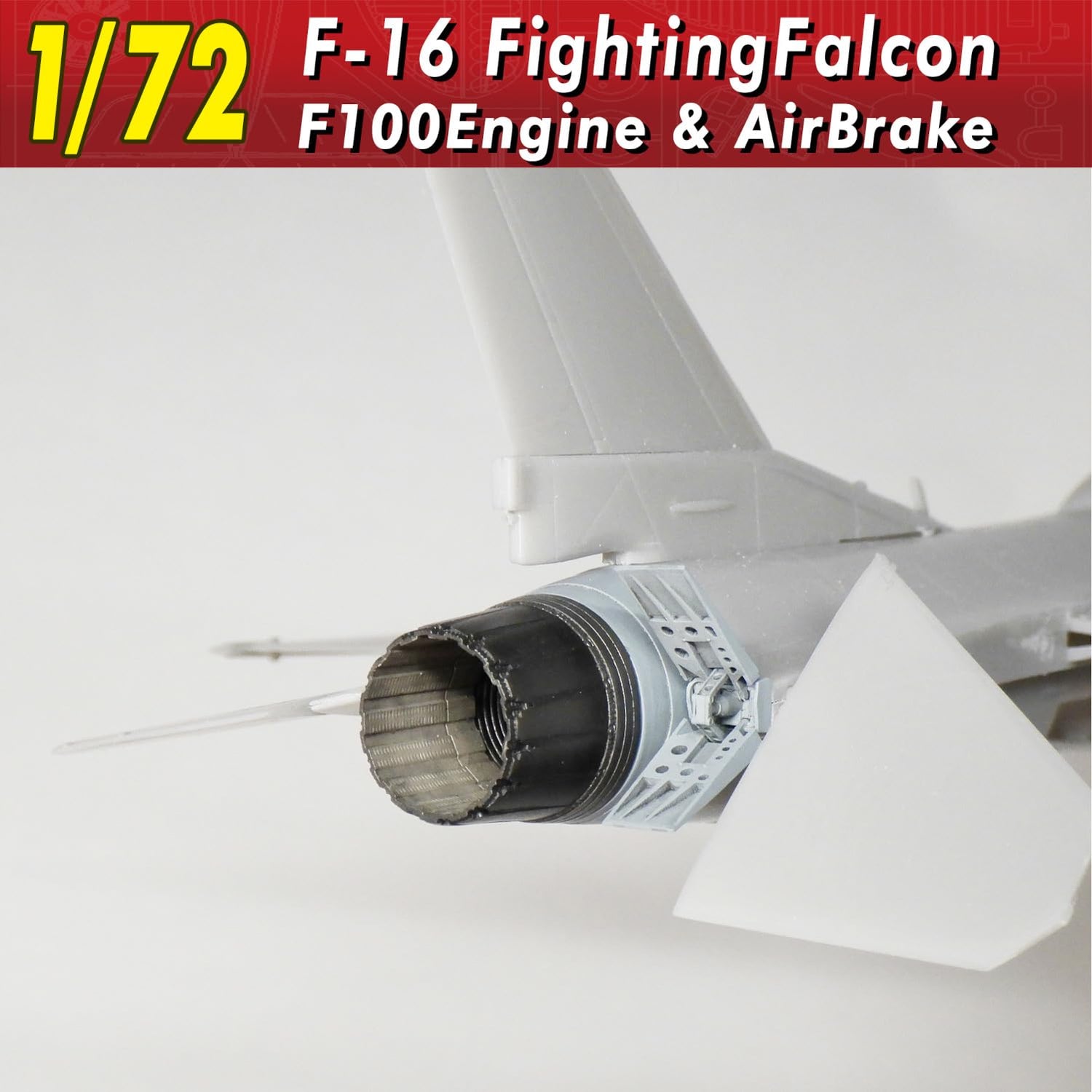 HMA 1/72 F-16 Fighting Falcon F100 Engine and Air Brake Model Parts