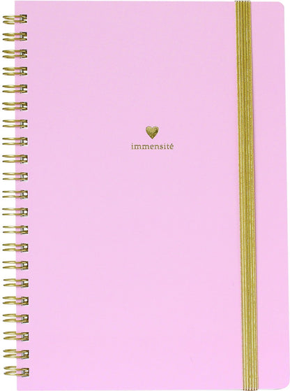 LABCLIP A5 Notebook Light Pink with Horizontal Lines