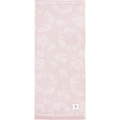 Hayashi Face Towel Flower Waltz Pink 34x80cm Imabari Towel