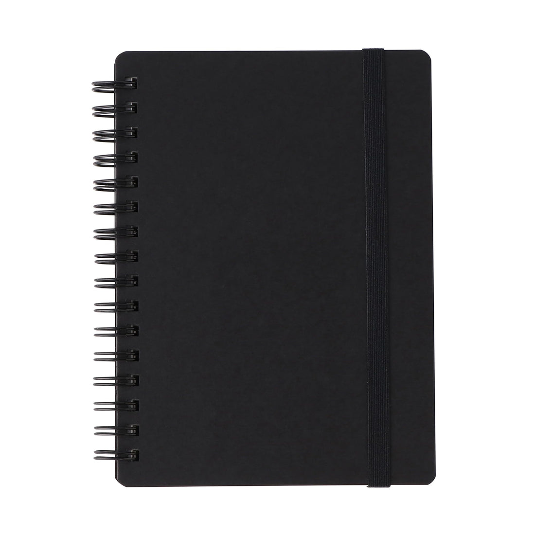 MUJI Double Ring Notebook with Rubber Band Black A6 80 Pages