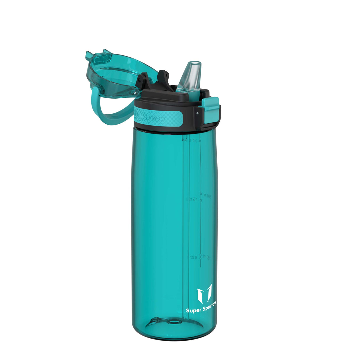 Super Sparrow Water Bottle 750ml BPA-Free with Straw