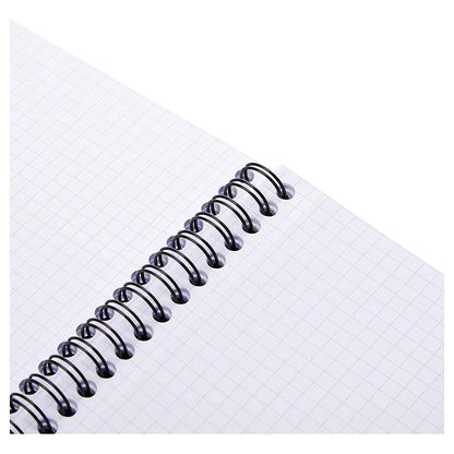 RHODIA A5 Classic Graph Paper Double Ring Notebook Black