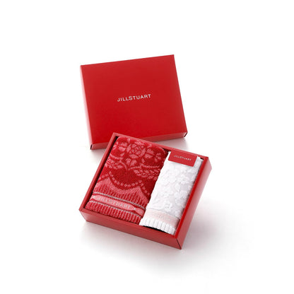JILL STUART Bonheur Towel Gift Set with Handkerchief and Face Towel