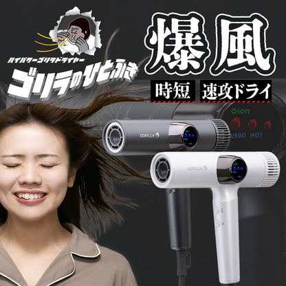 DOSHISHA Gorilla Hair Dryer Powerful Drying Lightweight 540g