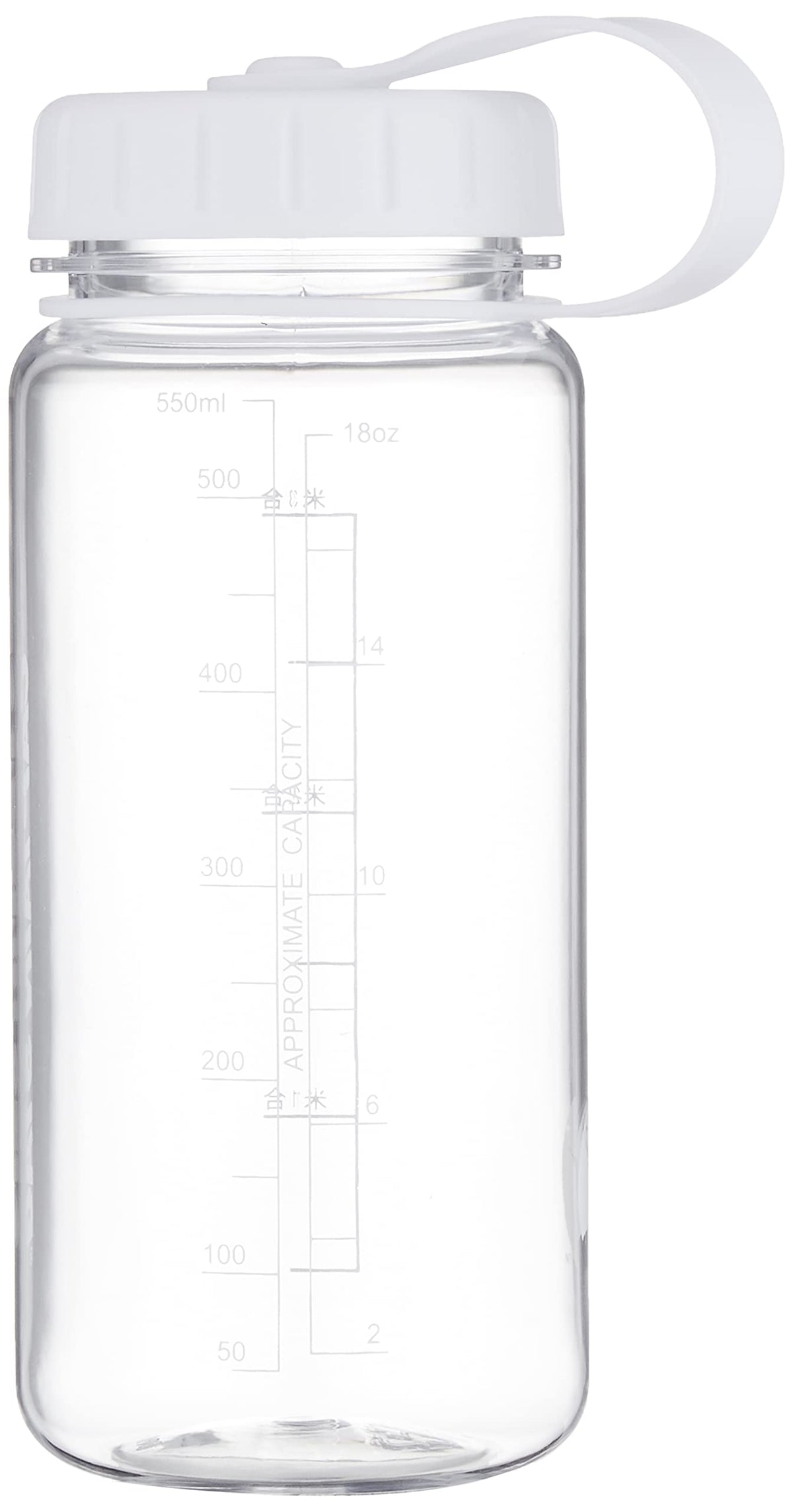 CAPTAIN STAG Water Bottle 550ml with Rice Measurement White