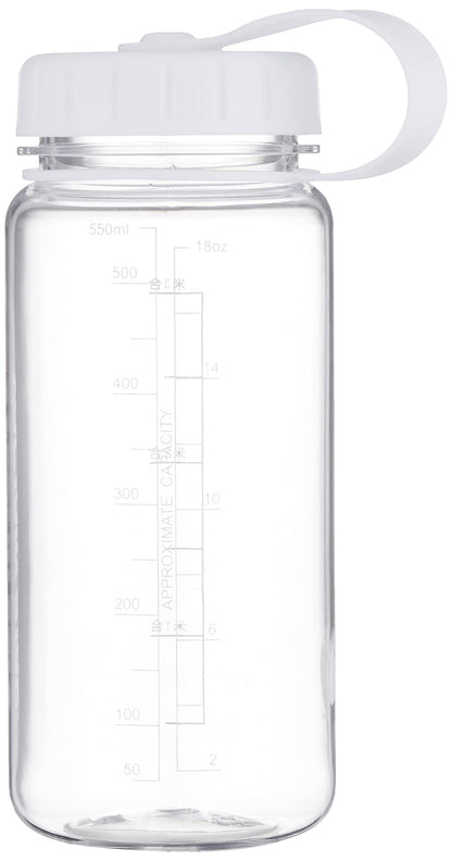 CAPTAIN STAG Water Bottle 550ml with Rice Measurement White