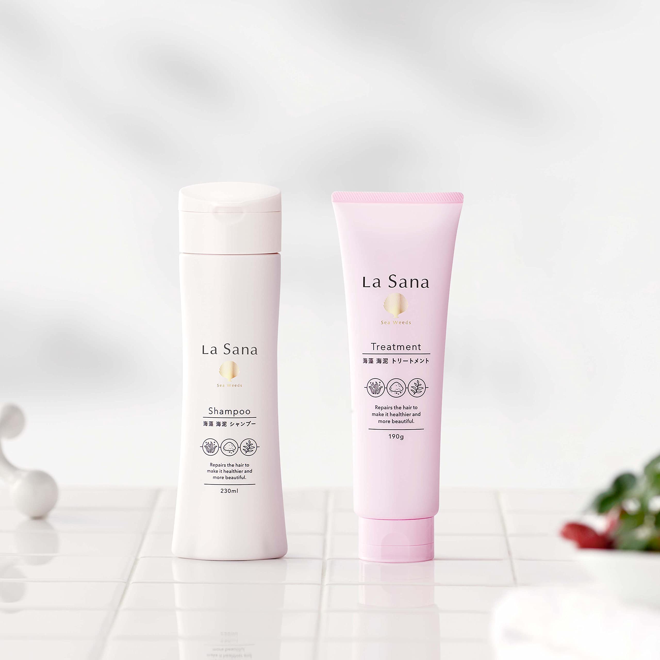 La Sana Seaweed Mud Shampoo 230ml with Refreshing Rosehip Aroma