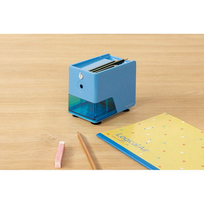 Nakabayashi Electric Pencil Sharpener Slim Tray Type Blue