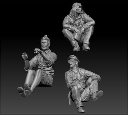 Thunder Model 1/35 British Long Range Desert Group Figure Set of 3