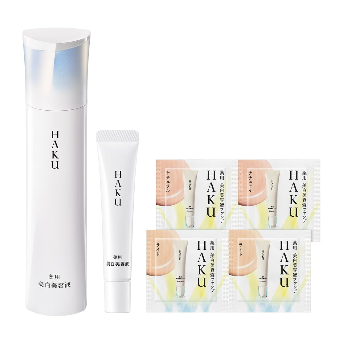 HAKU Brightening Serum Set with Foundation 45g+10g+4x0.2g