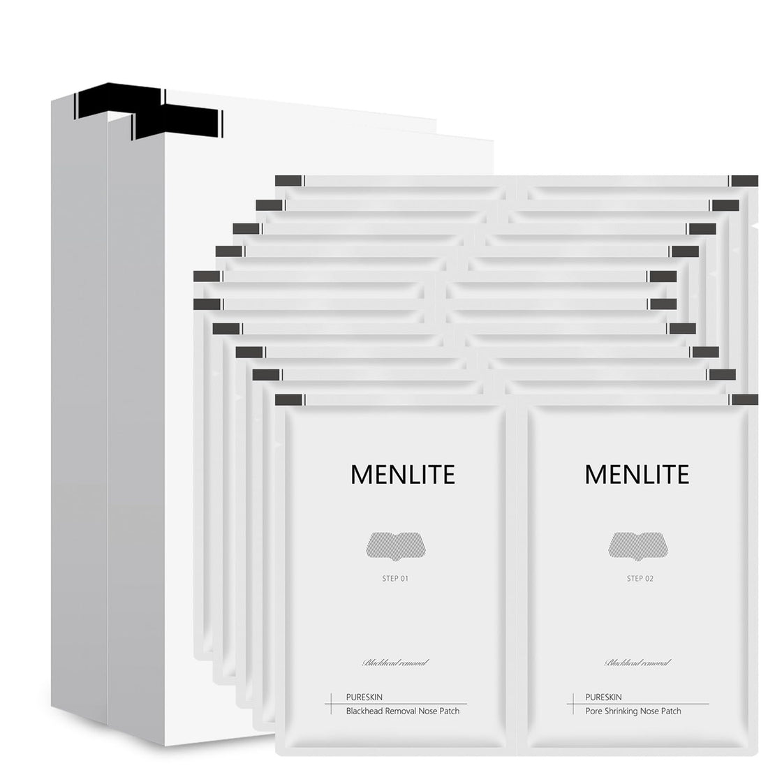 MENLITE Pore Pack Natural Mild Nose Pack 10 Treatments