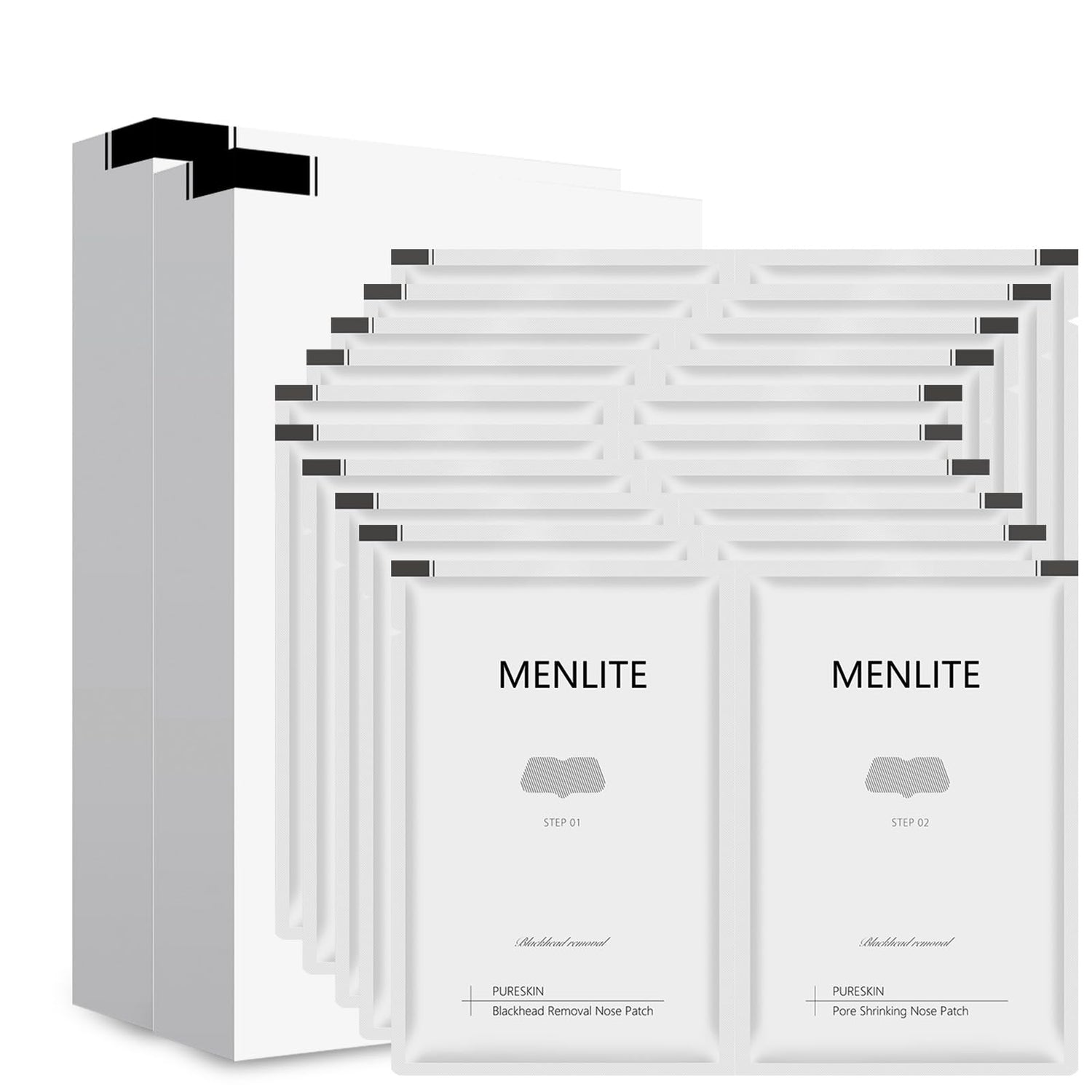 MENLITE Pore Pack Natural Mild Nose Pack 10 Treatments