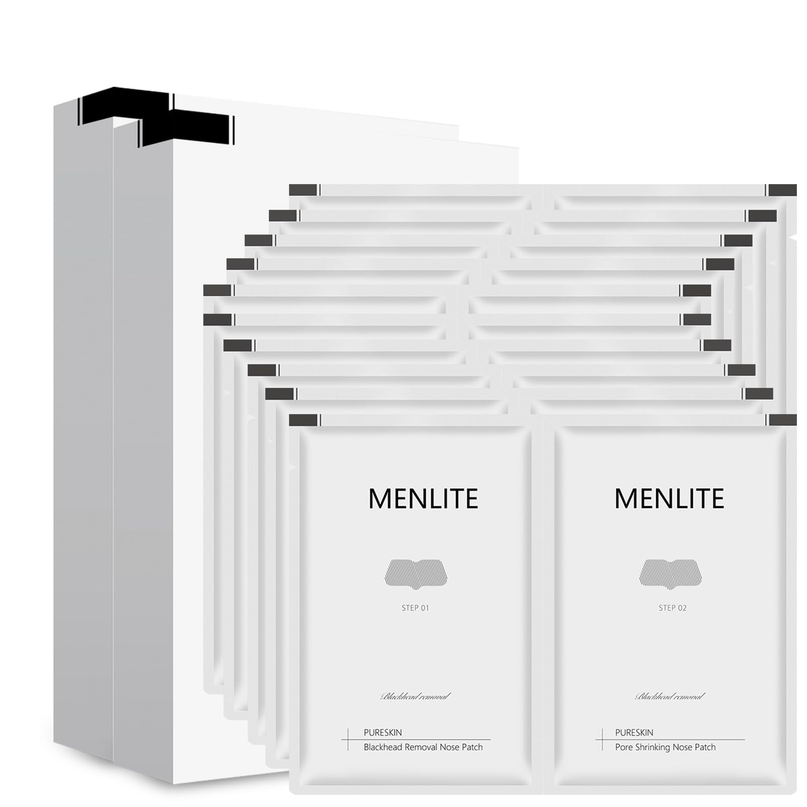 MENLITE Pore Pack Natural Mild Nose Pack 10 Treatments