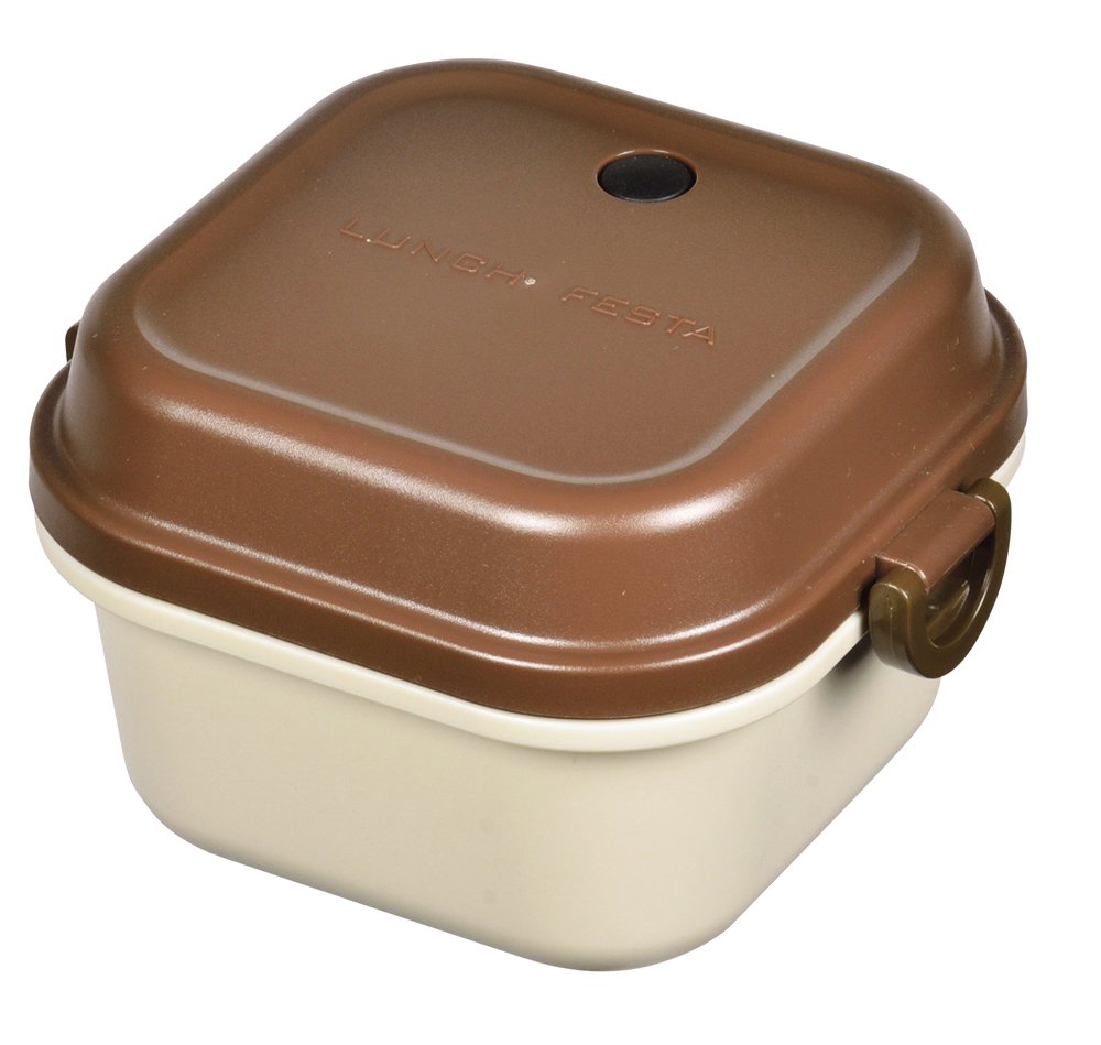 Paarukinzoku Lunch Box Cube L Size Japanese Made Brown
