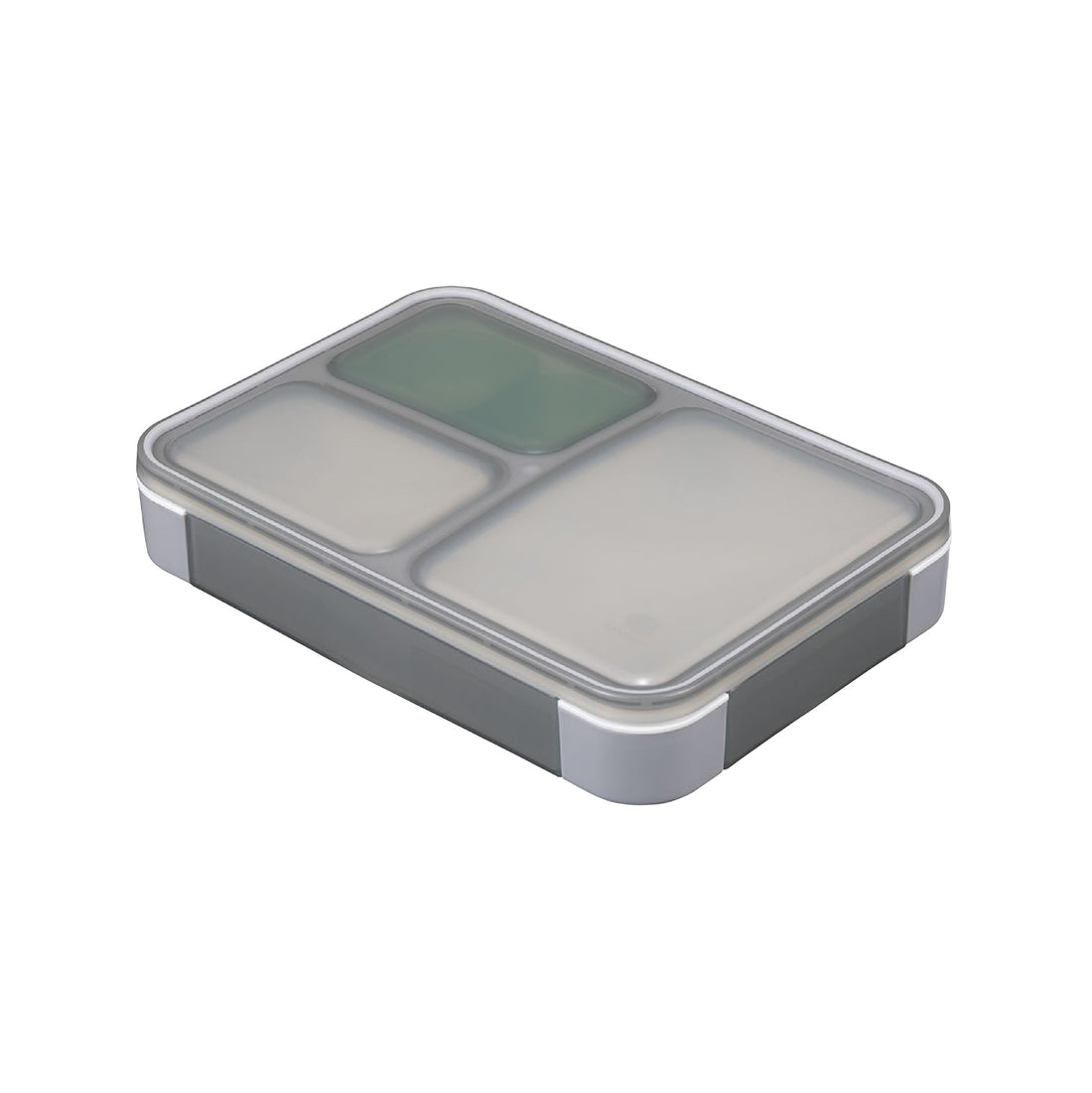 CB JAPAN Foodman Slim Antibacterial Bento Box with Side Dish Cups, Gray 600ml