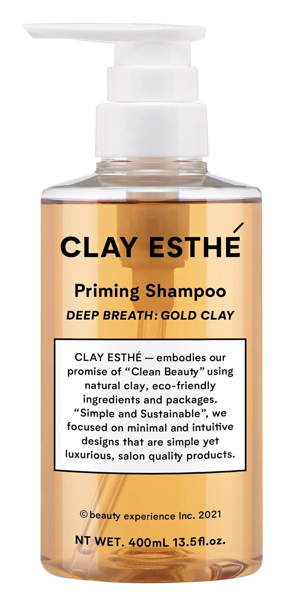 Clay Esthe Priming Shampoo Gold Clay 400ml for Japanese Skincare
