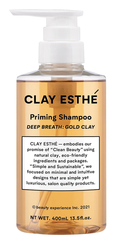 Clay Esthe Priming Shampoo Gold Clay 400ml for Japanese Skincare