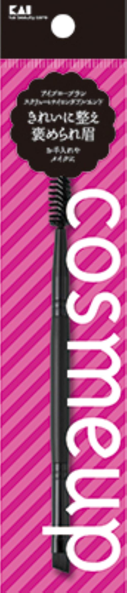 KAI Eyebrow Brush Double-Ended with Screw and Nylon for Precise Makeup