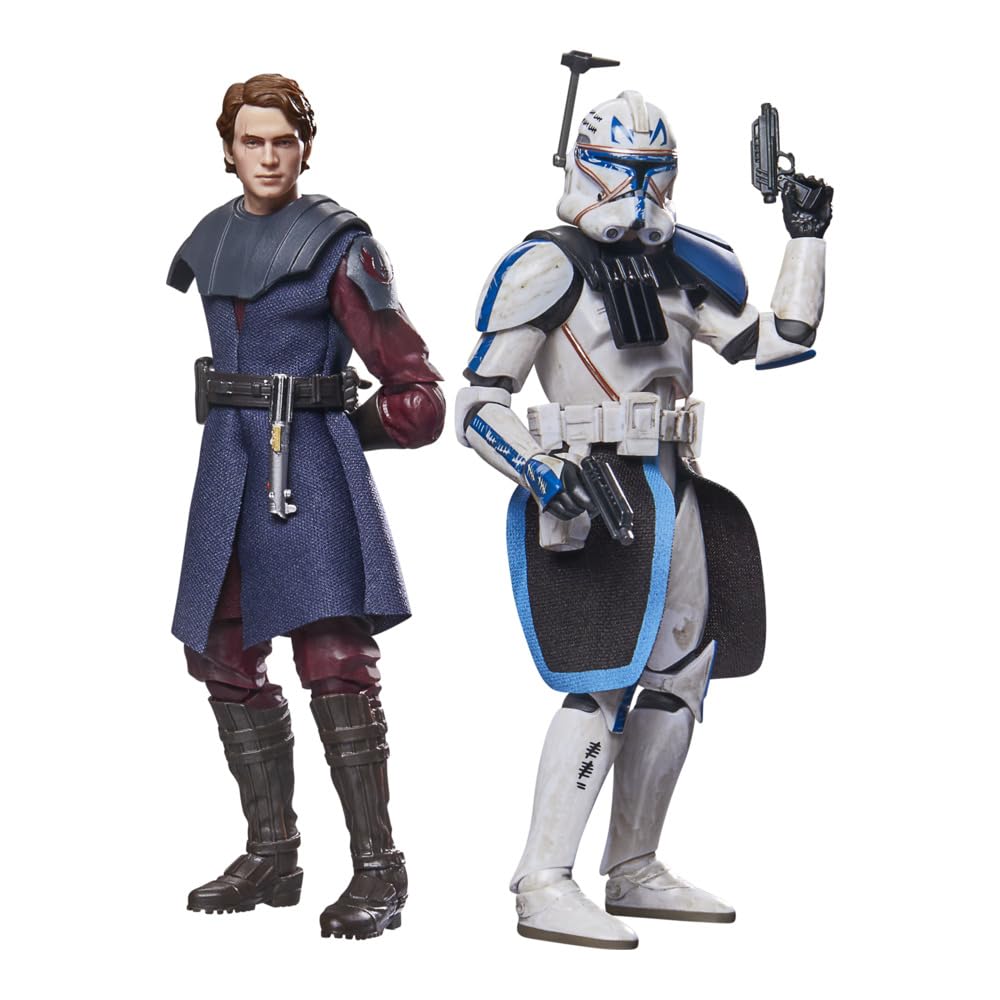 HASBRO Star Wars Black Series Anakin Skywalker and Clone Captain Rex Action Figures