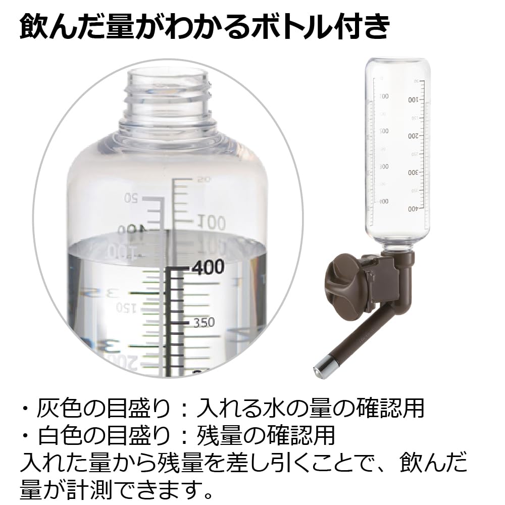 Richell Water Nozzle Dish Bottle Clear 6.3cm x 19.7cm for Dogs