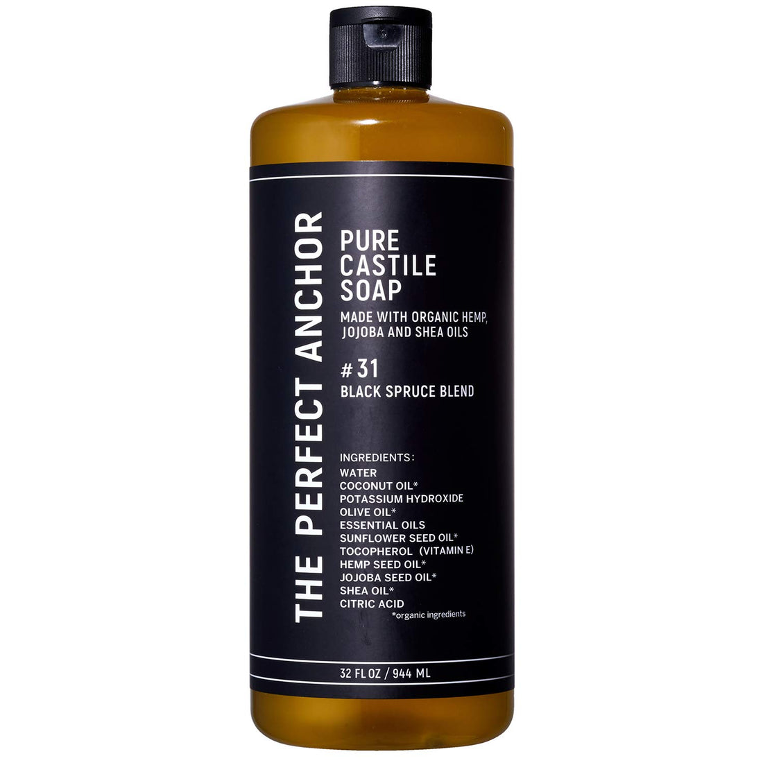 The Perfect Anchor Pure Castile Soap 944ml Organic Cleansing Wash