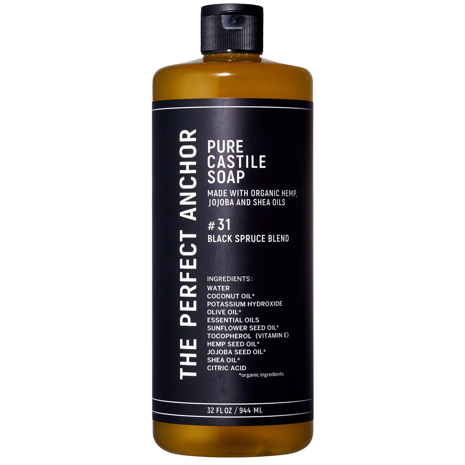 The Perfect Anchor Pure Castile Soap 944ml Organic Cleansing Wash