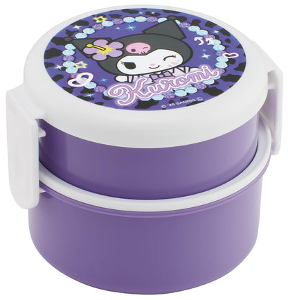 スケーター(Skater) 弁当箱 丸型 ランチボックス 500ml 2段 フォーク付 日本製 サンリオ クロミ スクール ONWR1-A