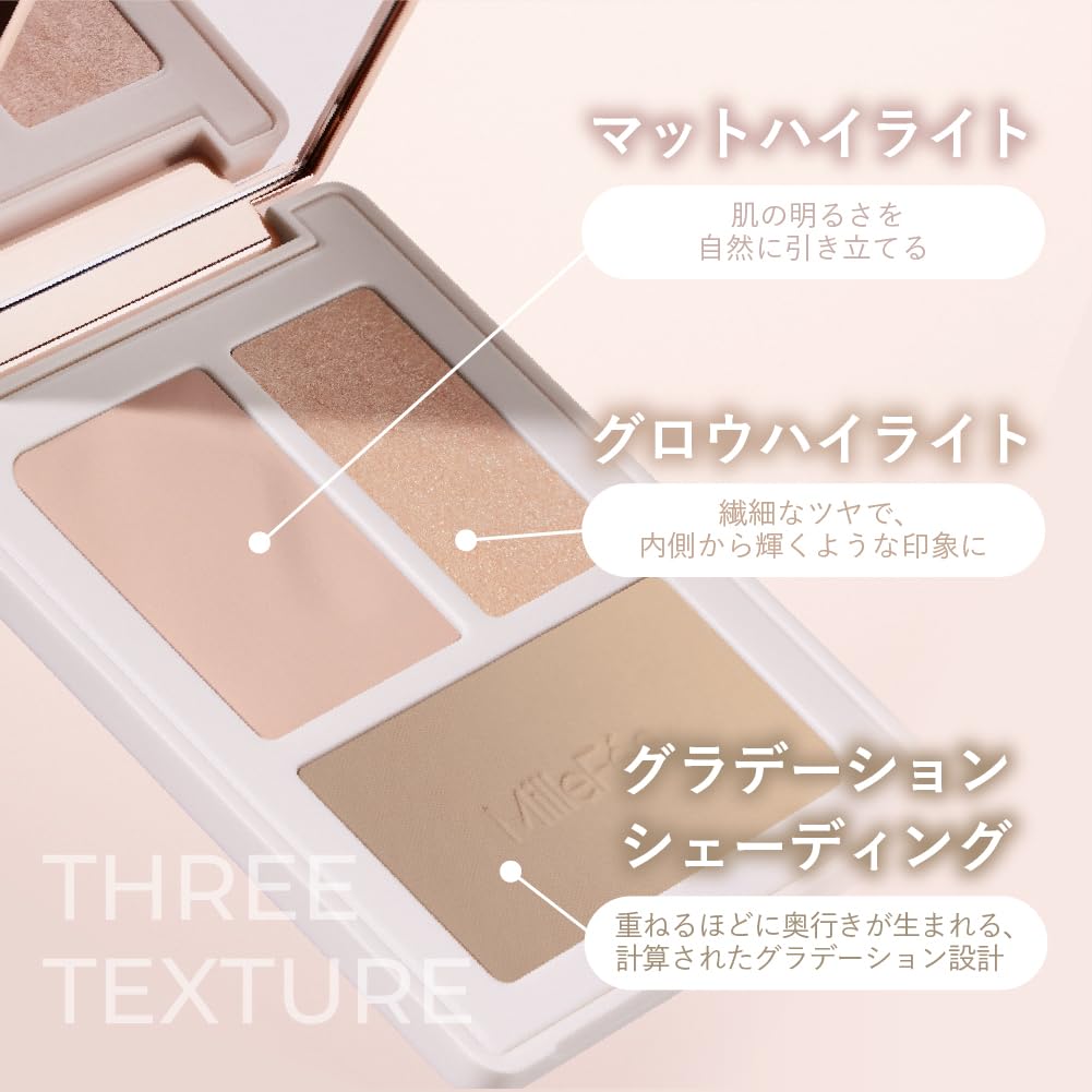MilleFée Contour Palette 04 Shino Base Beige for Sculpting