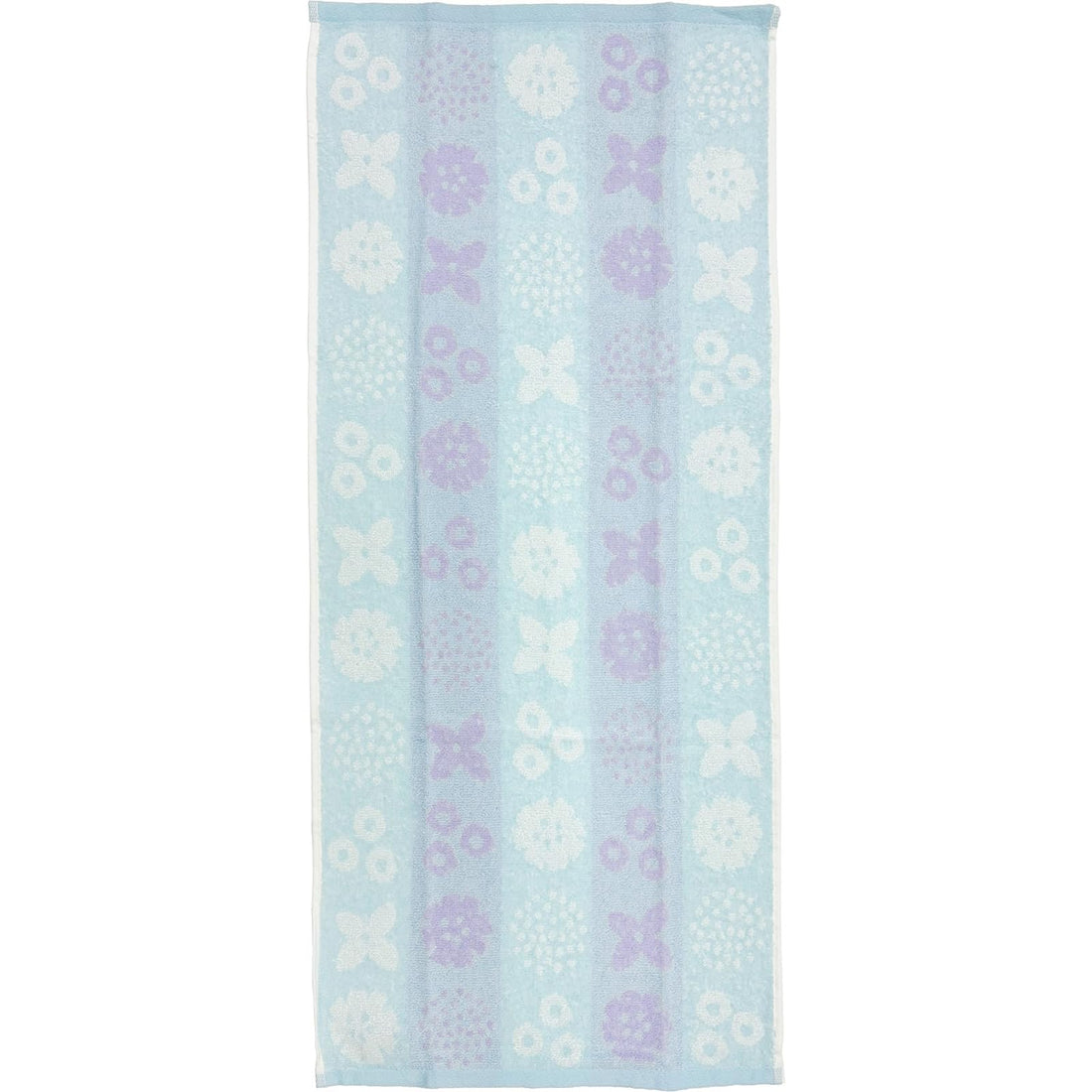 Hayashi Lot de 2 serviettes de toilette More, motif floral, bleu, env. 34 × 80 cm FO474701