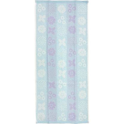Hayashi Face Towel Set of 2 Soft Flower Design Blue 34x80cm