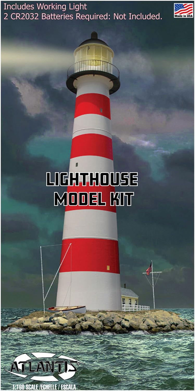 Atlantis Model 1/160 Lighthouse Diorama Model with Light Feature