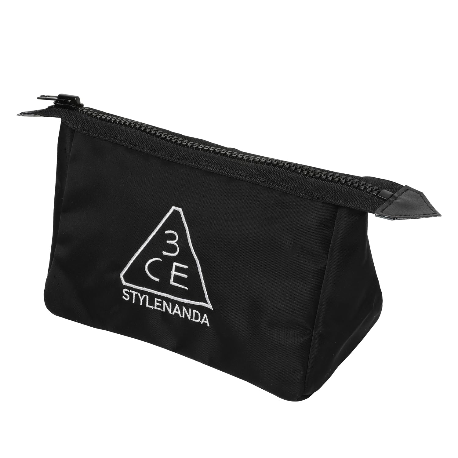 3CE Black Cosmetic Pouch for Travel and Daily Use