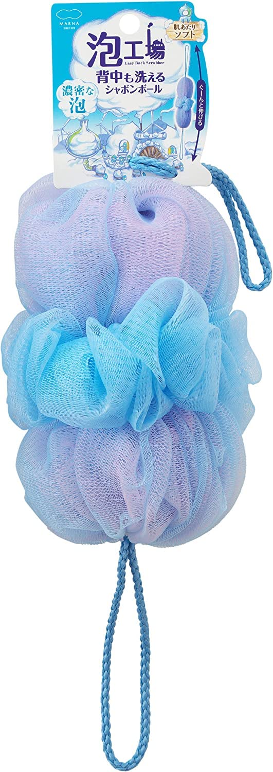 Marna Body Sponge for Back Washing with Soft Foam Blue