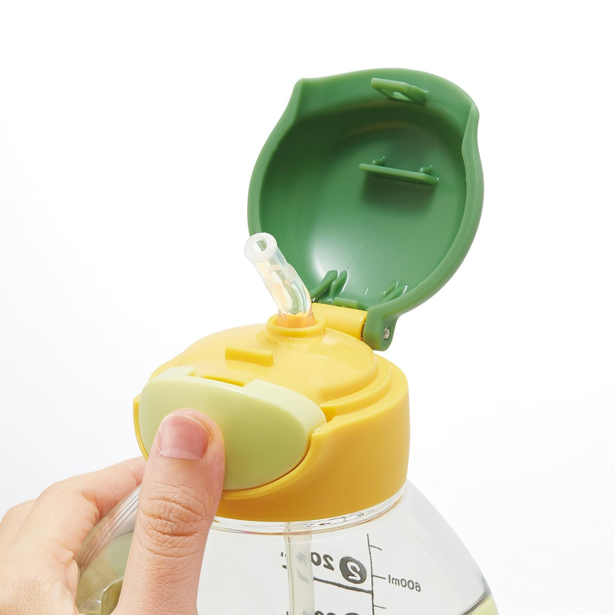 Skater One-Push Straw Bottle with Shoulder Belt 780ml Dinosaur