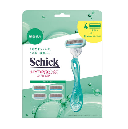 Schick Hydro Silk Sensitive Skin Razor Combo Pack with 4 Refill Blades